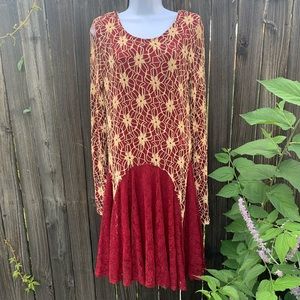 A’reve Floral Long Sleeve Lace Dress